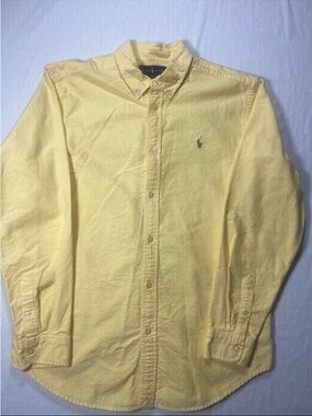 Ralph Lauren Pale Yellow Button-Down Oxford Shirt. See description.